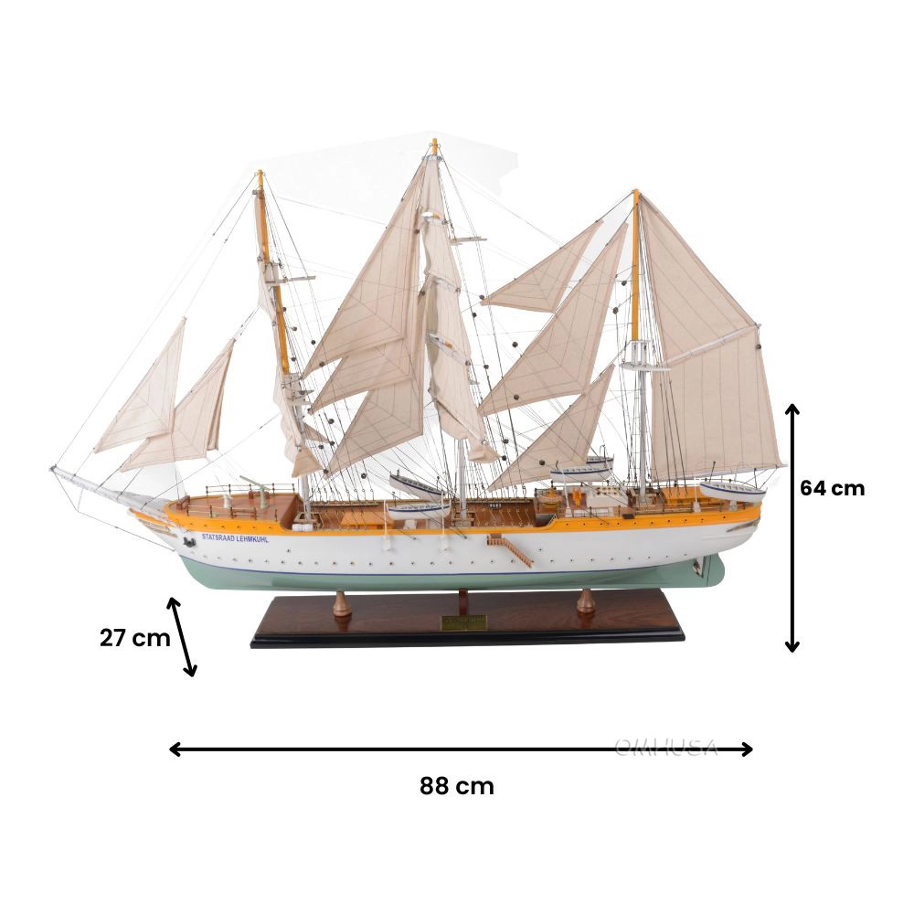 T199 Statsraad Lehmkuhl | Admiral Line Tall Ship Model - Fully Assembled t199-statsraad-lehmkuhl-admiral-line-tall-ship-model-fully-assembled-l09 (1).jpg